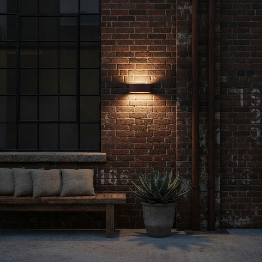 Ideal Lux - Āra sienas lampa ANDROMEDA 1xE27/60W/230V IP55 brūna