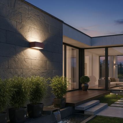 Ideal Lux - Āra sienas lampa ANDROMEDA 1xE27/60W/230V IP55 brūna