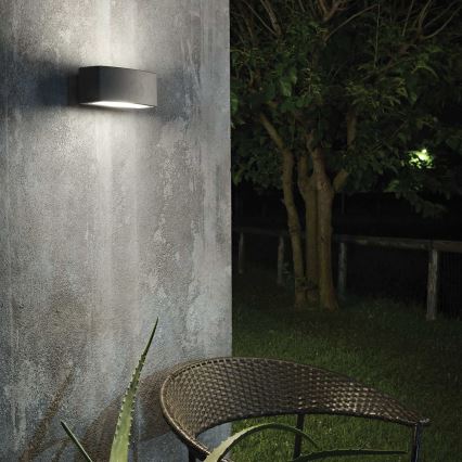 Ideal Lux - Āra sienas lampa ANDROMEDA 1xE27/60W/230V IP55 melna