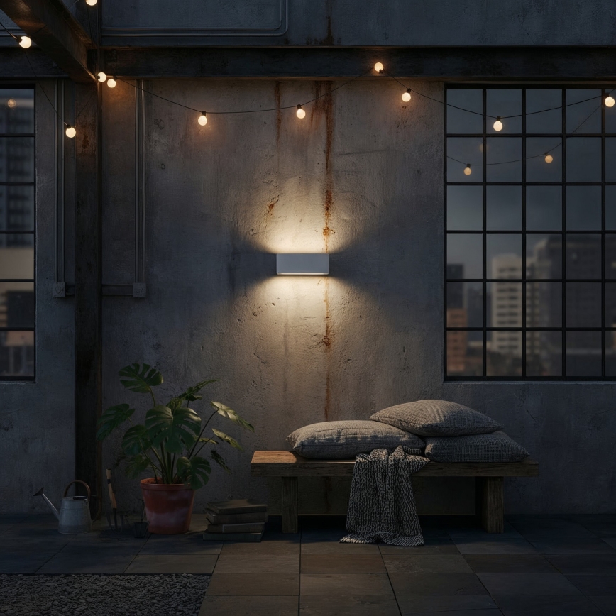 Ideal Lux - Āra sienas lampa ANDROMEDA 1xE27/60W/230V IP55 pelēka