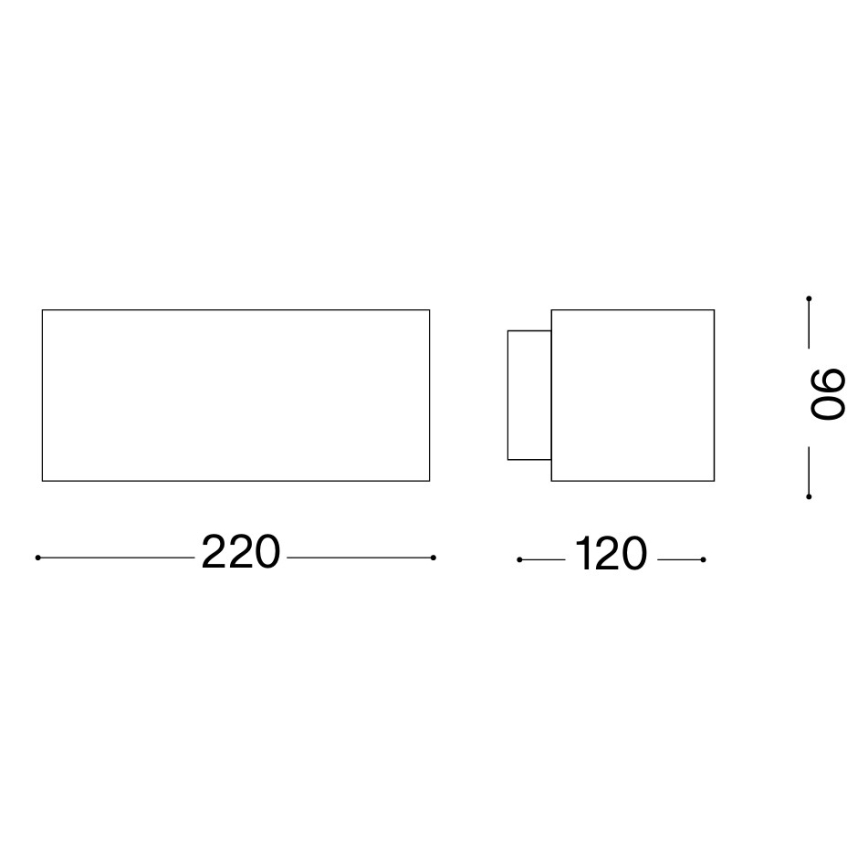 Ideal Lux - Āra sienas lampa ANDROMEDA 1xE27/60W/230V IP55 pelēka