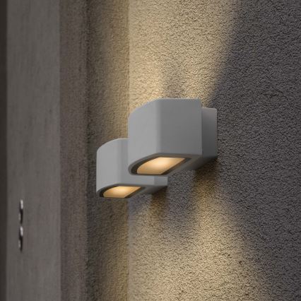 Ideal Lux - Āra sienas lampa ANDROMEDA 1xE27/60W/230V IP55 pelēka