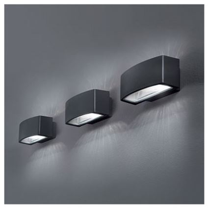 Ideal Lux - Āra sienas lampa ANDROMEDA 2xE27/60W/230V IP55 antracīta