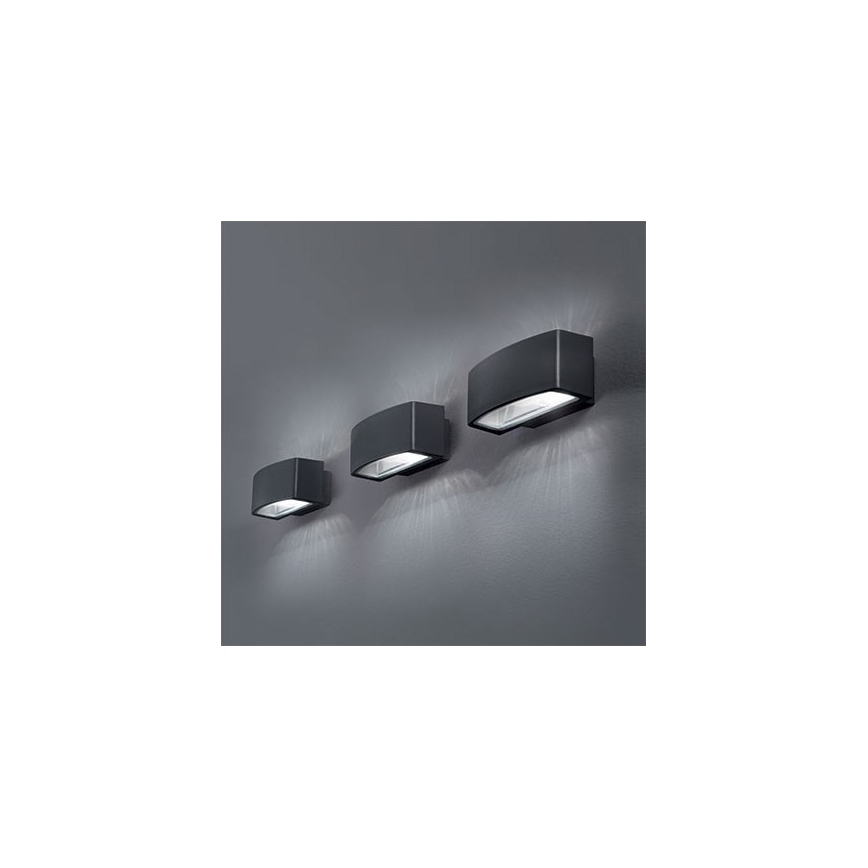 Ideal Lux - Āra sienas lampa ANDROMEDA 2xE27/60W/230V IP55 antracīta