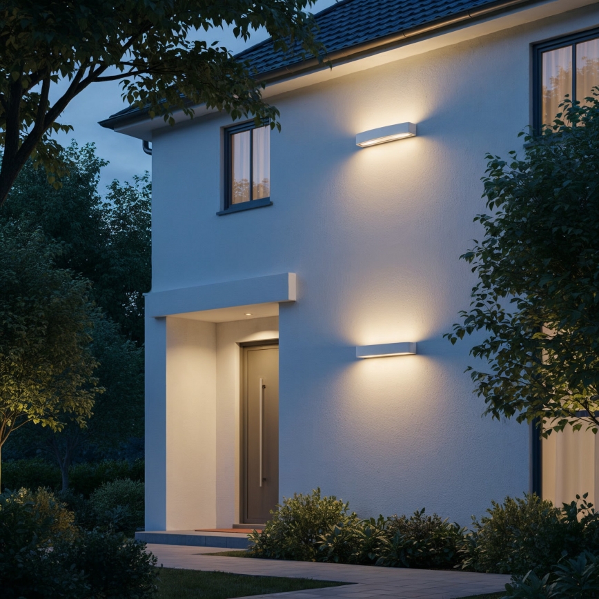Ideal Lux - Āra sienas lampa ANDROMEDA 2xE27/60W/230V IP55 balta