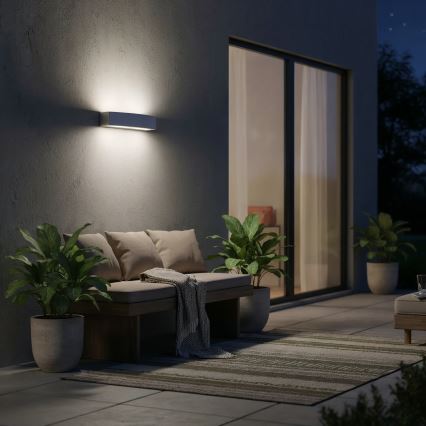 Ideal Lux - Āra sienas lampa ANDROMEDA 2xE27/60W/230V IP55 pelēka