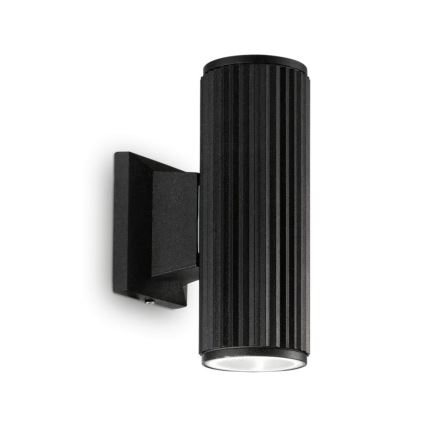 Ideal Lux - Āra sienas lampa BASE 2xGU10/28W/230V IP44 melna