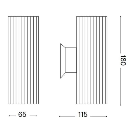 Ideal Lux - Āra sienas lampa BASE 2xGU10/28W/230V IP44 melna
