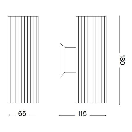 Ideal Lux - Āra sienas lampa BASE 2xGU10/28W/230V IP44 melna