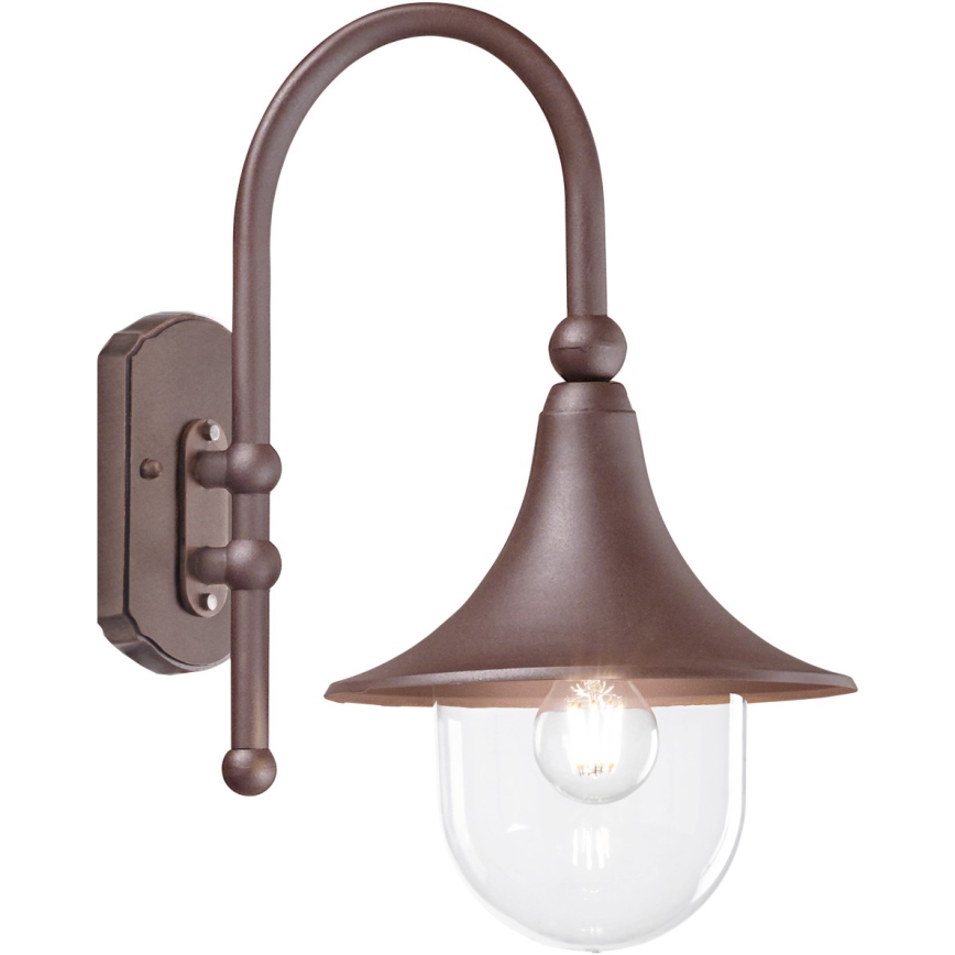 Ideal Lux - Āra sienas lampa CIMA 1xE27/52W/230V IP43 brūna