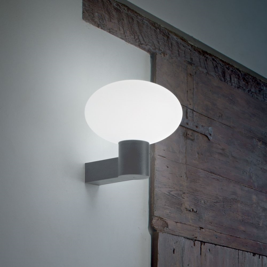Ideal Lux - Āra sienas lampa CLIO 1xE27/42W/230V IP44 antracīta