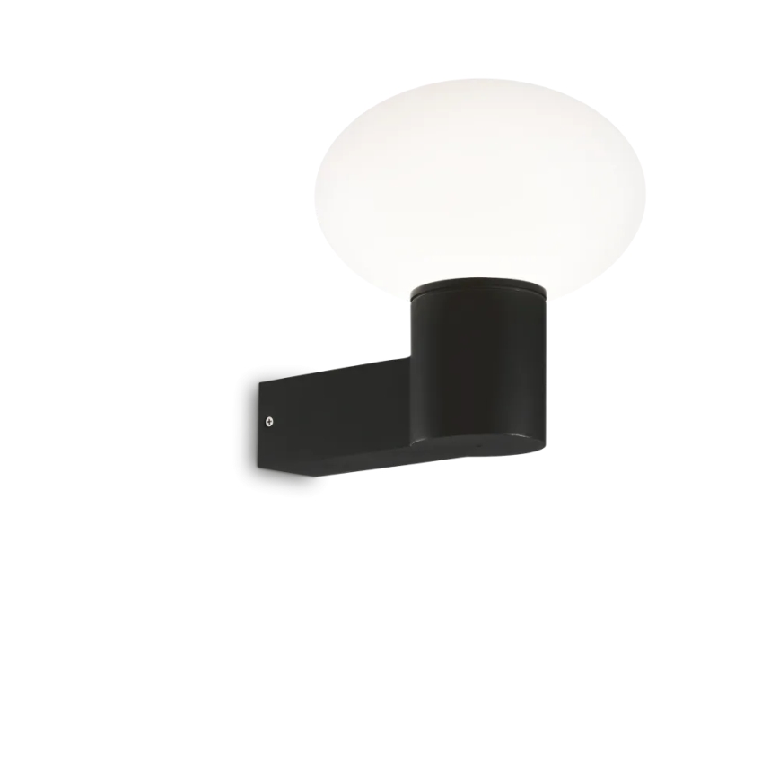 Ideal Lux - Āra sienas lampa CLIO 1xE27/42W/230V IP44 melna