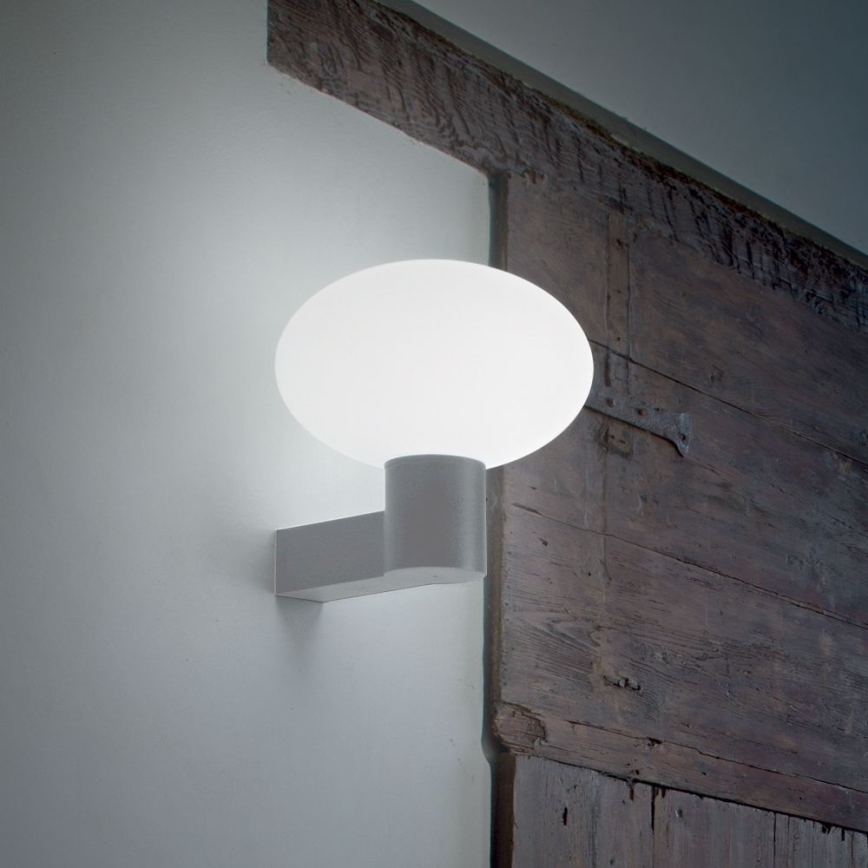 Ideal Lux - Āra sienas lampa CLIO 1xE27/42W/230V IP44 pelēka