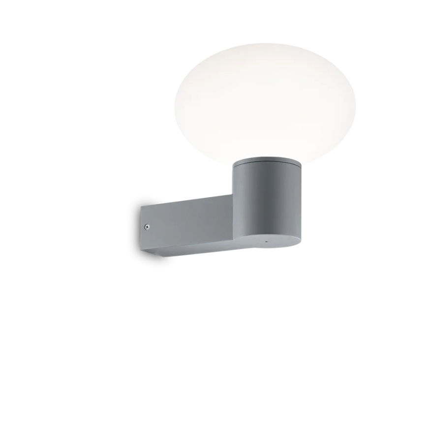 Ideal Lux - Āra sienas lampa CLIO 1xE27/42W/230V IP44 pelēka