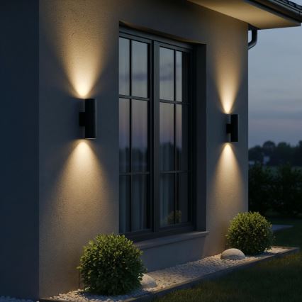 Ideal Lux - Āra sienas lampa GUN 2xGU10/35W/230V IP44 antracīta