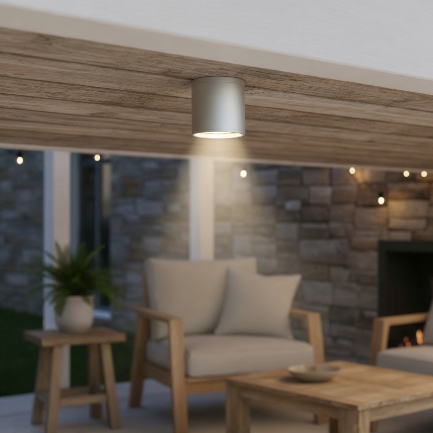 Ideal Lux - Āra virziena gaismeklis GUN 1xGU10/28W/230V IP55 pelēks