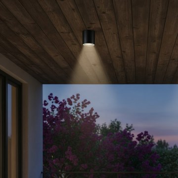 Ideal Lux - Āra virziena gaismeklis GUN 1xGU10/28W/230V Ø 11 cm IP55 melns