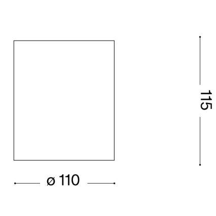 Ideal Lux - Āra virziena gaismeklis GUN 1xGU10/28W/230V Ø 11 cm IP55 melns