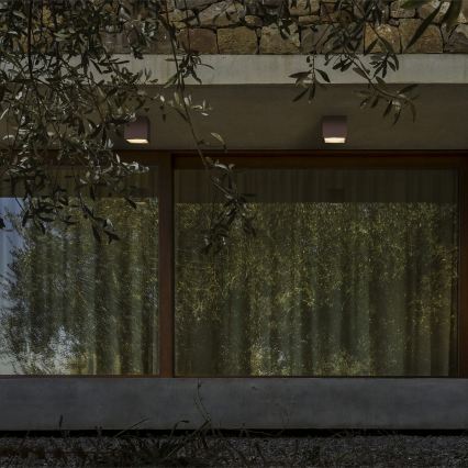 Ideal Lux - Āra virziena gaismeklis TECHO 1xGU10/20W/230V 9x9 cm IP54 brūns