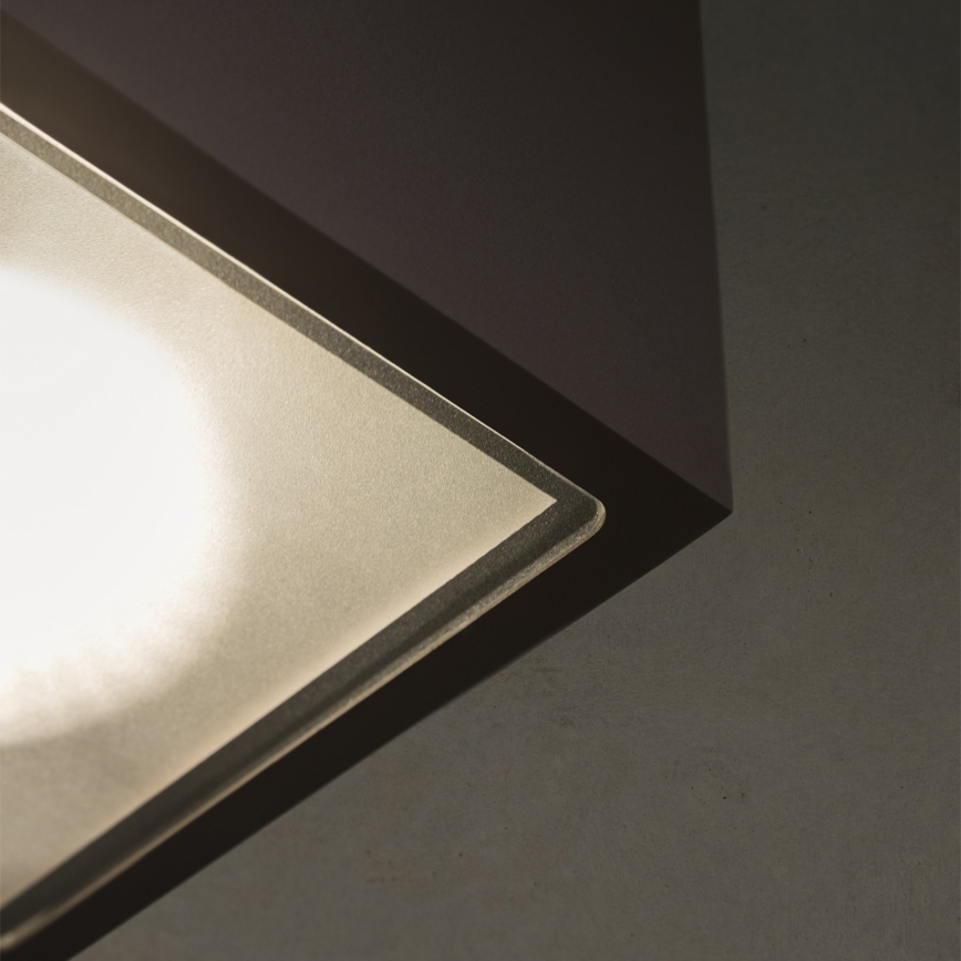 Ideal Lux - Āra virziena gaismeklis TECHO 1xGU10/20W/230V 9x9 cm IP54 melns