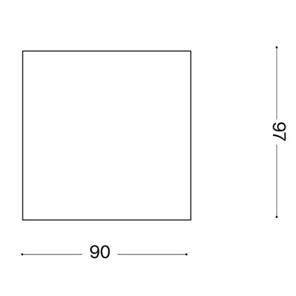 Ideal Lux - Āra virziena gaismeklis TECHO 1xGU10/20W/230V 9x9 cm IP54 melns
