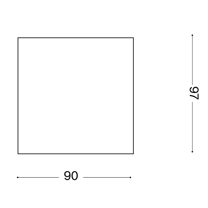 Ideal Lux - Āra virziena gaismeklis TECHO 1xGU10/20W/230V 9x9 cm IP54 melns