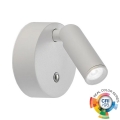 Ideal Lux - BEAN LED sienas punktgaismeklis ar skārienvadību, uzlādējams, ar regulējamu spilgtumu, 3W/5V, 2200 mAh, CRI 95, balts