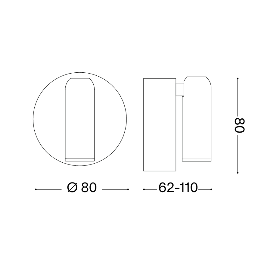 Ideal Lux - BEAN LED sienas punktgaismeklis ar skārienvadību, uzlādējams, ar regulējamu spilgtumu, 3W/5V, 2200 mAh, CRI 95, balts