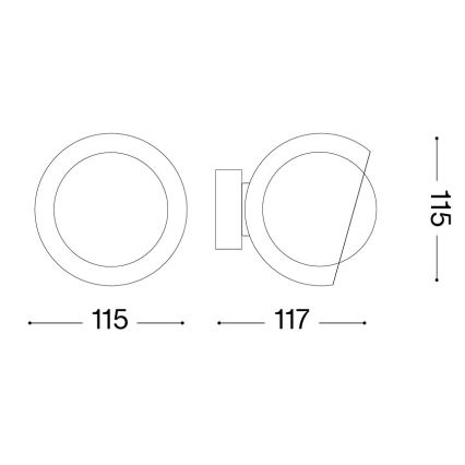 Ideal Lux - BLOOM LED sienas gaismeklis 1xG9/3W/230V zelta/dūmakaini bēšs