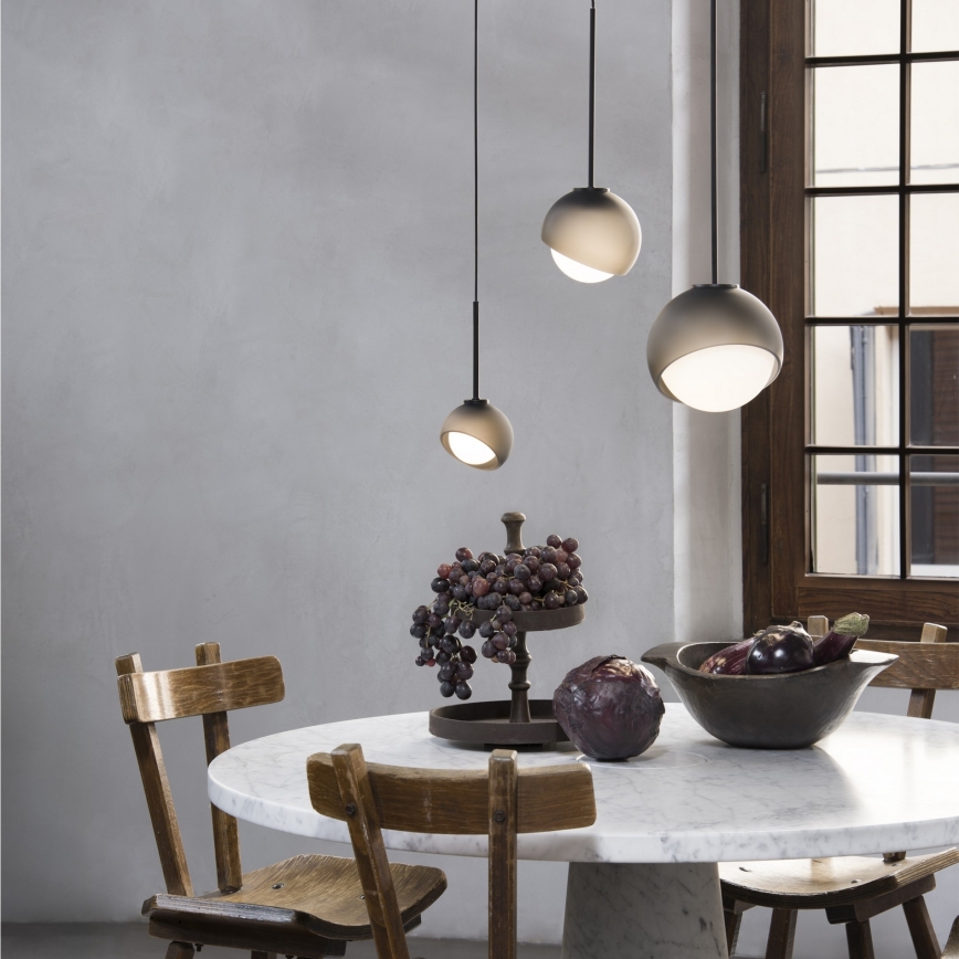 Ideal Lux - BLOOM pakaramā lampa ar kabeli 1xE27/42W/230V Ø 17 cm melna