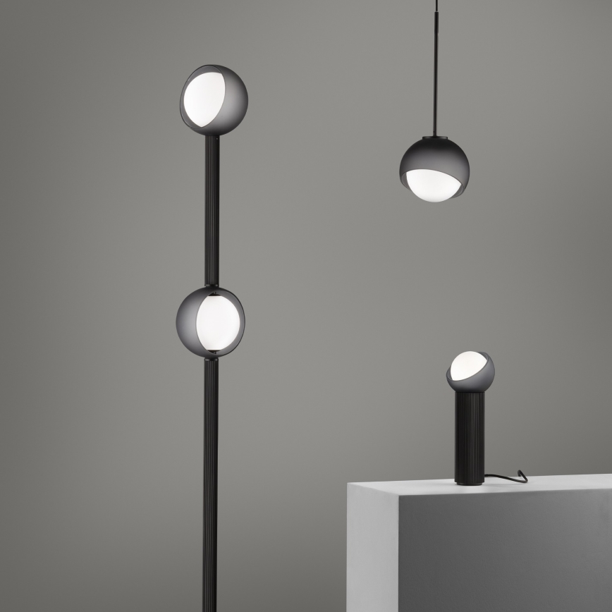 Ideal Lux - BLOOM pakaramā lampa ar kabeli 1xE27/42W/230V Ø 17 cm melna