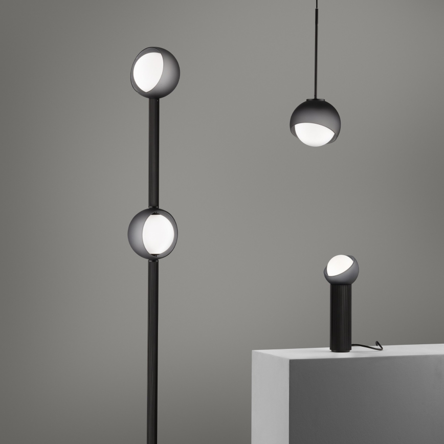 Ideal Lux - BLOOM pakaramais gaismeklis ar vadu 1xE27/42W/230V Ø 22 cm melns
