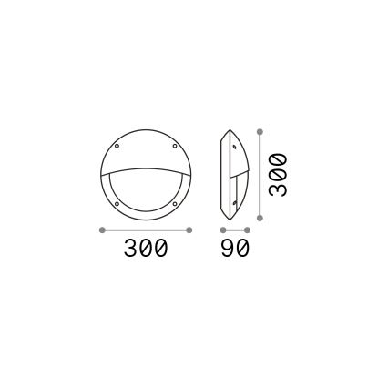 Ideal Lux - Darba lampa 1xE27/23W/230V IP66 balta