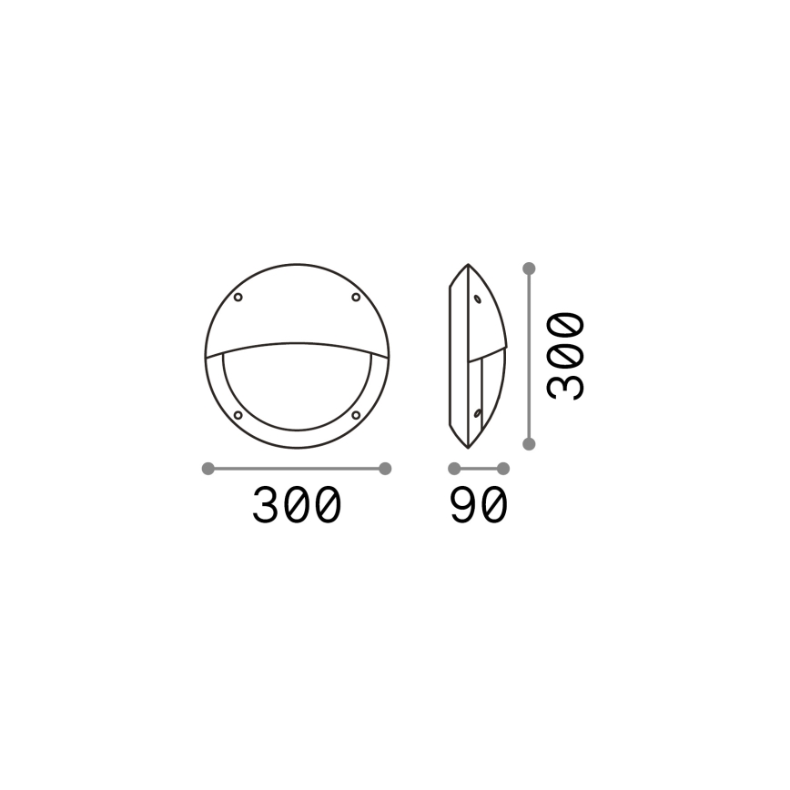 Ideal Lux - Darba lampa 1xE27/23W/230V IP66 balta