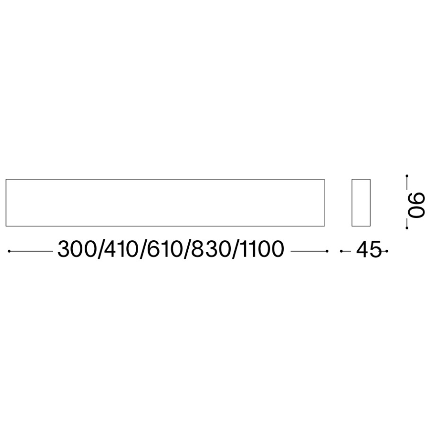 Ideal Lux - LED sienas gaismeklis DELTA LED LED/14W/230V 3000K 41 cm CRI 90 betons