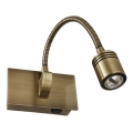 Ideal Lux - elastīgā LED sienas lampa DYNAMO LED/3,5W/230V CRI 90 bronzas krāsā