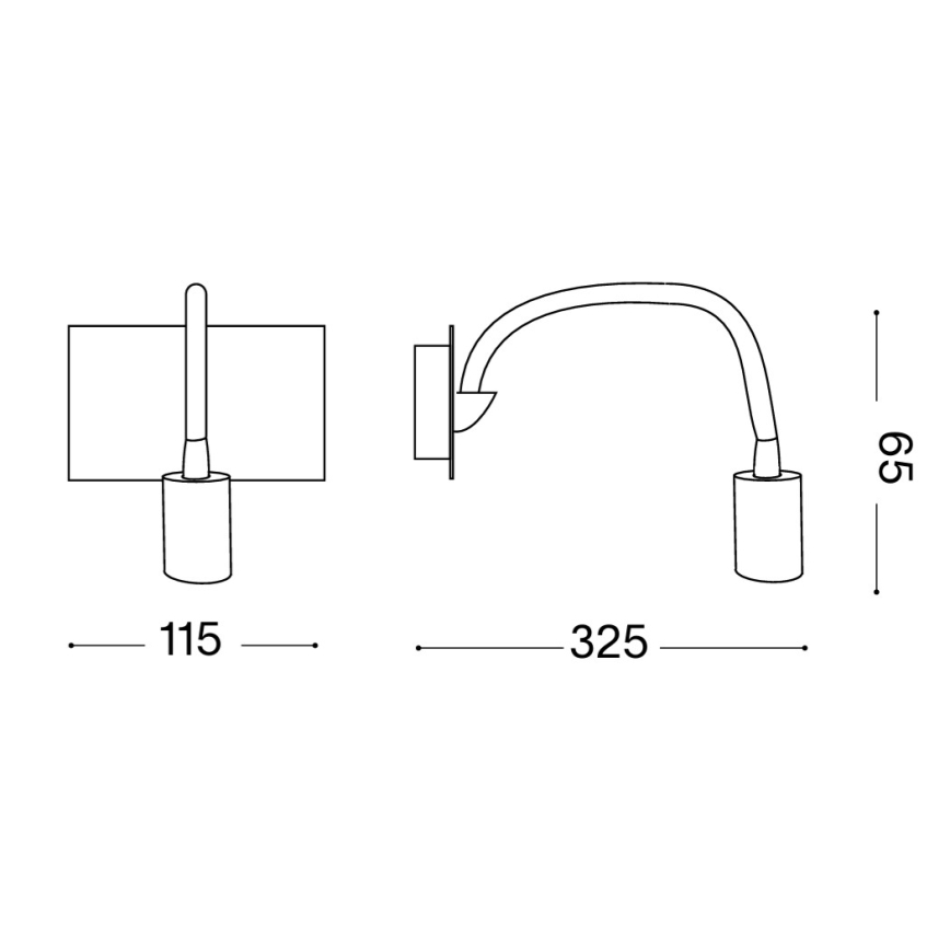 Ideal Lux - elastīgā LED sienas lampa DYNAMO LED/3,5W/230V CRI 90 bronzas krāsā