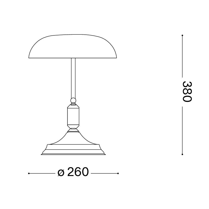 Ideal Lux - Galda lampa 1xE27/60W/230V misiņš