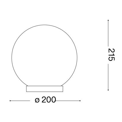 Ideal Lux - Galda lampa CARTA 1xE27/25W/230V d. 20 cm balta