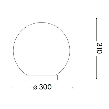 Ideal Lux - Galda lampa CARTA 1xE27/25W/230V d. 30 cm balta