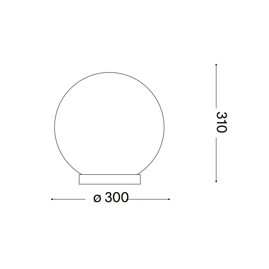 Ideal Lux - Galda lampa CARTA 1xE27/25W/230V d. 30 cm balta