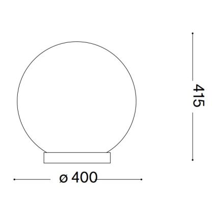 Ideal Lux - Galda lampa CARTA 1xE27/25W/230V d. 40 cm balta