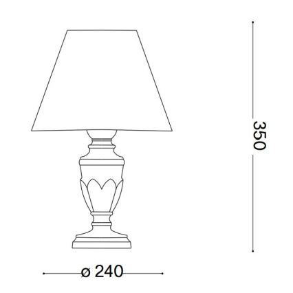 Ideal Lux - Galda lampa FIRENZE 1xE14/40W/230V balta/zelta