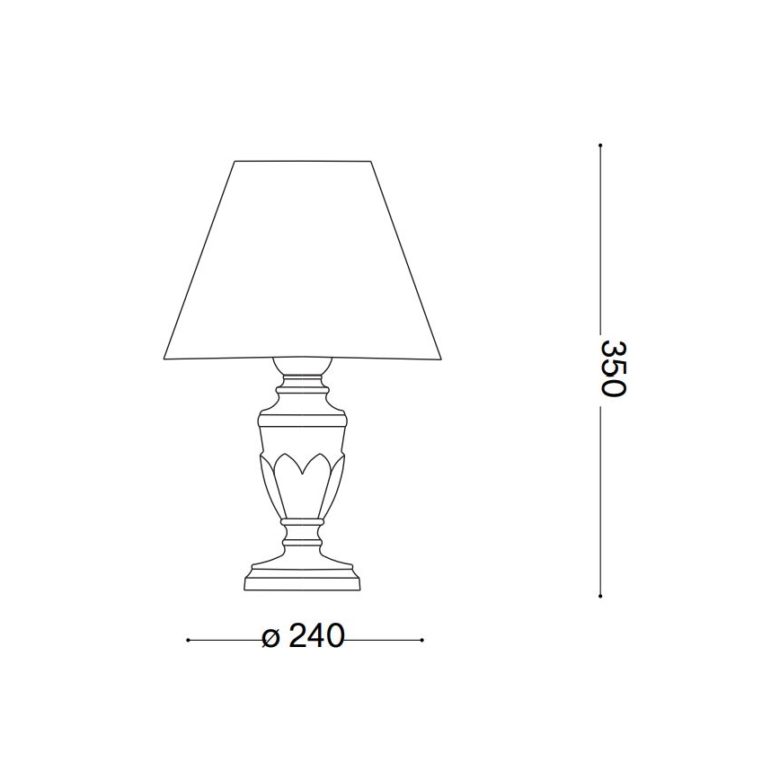 Ideal Lux - Galda lampa FIRENZE 1xE14/40W/230V balta/zelta