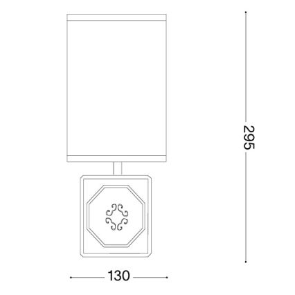 Ideal Lux - Galda lampa KALI 1xE14/40W/230V balta/pelēka