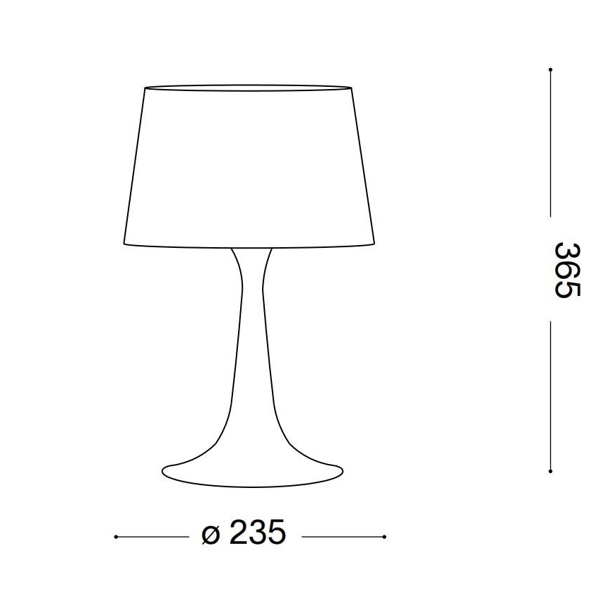 Ideal Lux - Galda lampa LONDON 1xE27/60W/230V spīdīgs hroms