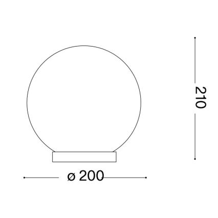 Ideal Lux - Galda lampa MAPA 1xE27/42W/230V Ø 20 cm balta