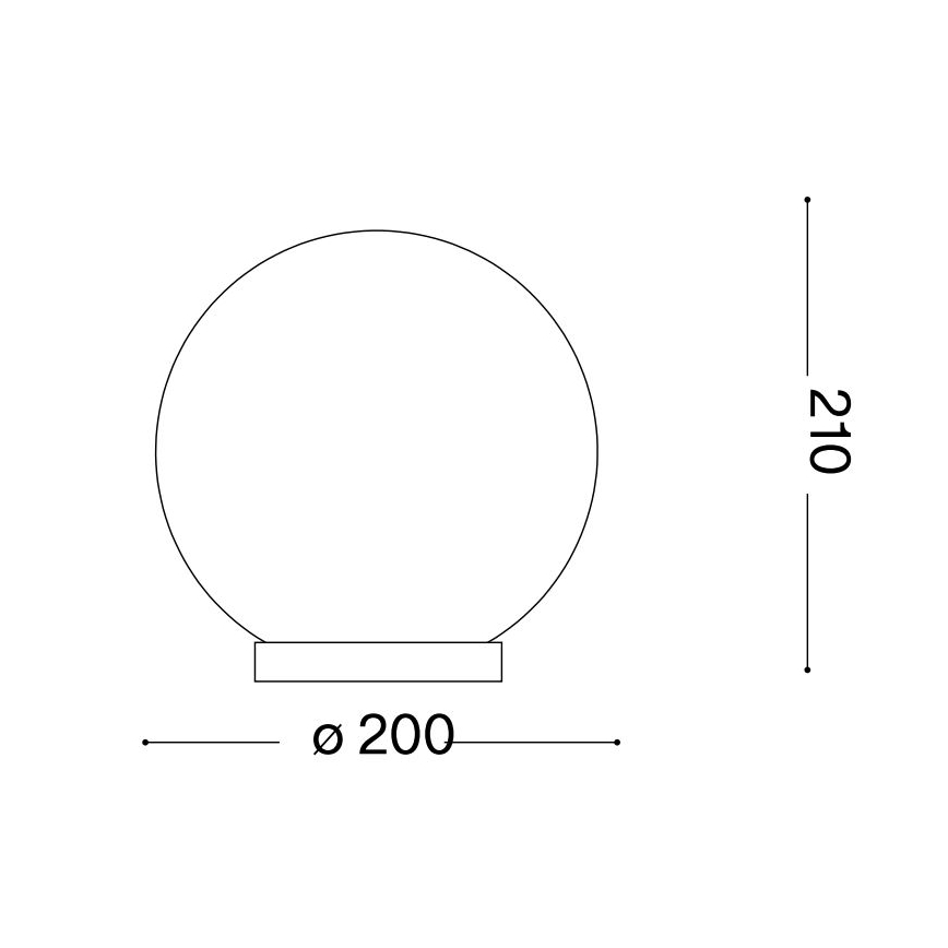 Ideal Lux - Galda lampa MAPA 1xE27/42W/230V Ø 20 cm balta