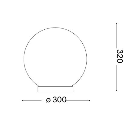 Ideal Lux - Galda lampa MAPA 1xE27/42W/230V Ø 30 cm balta