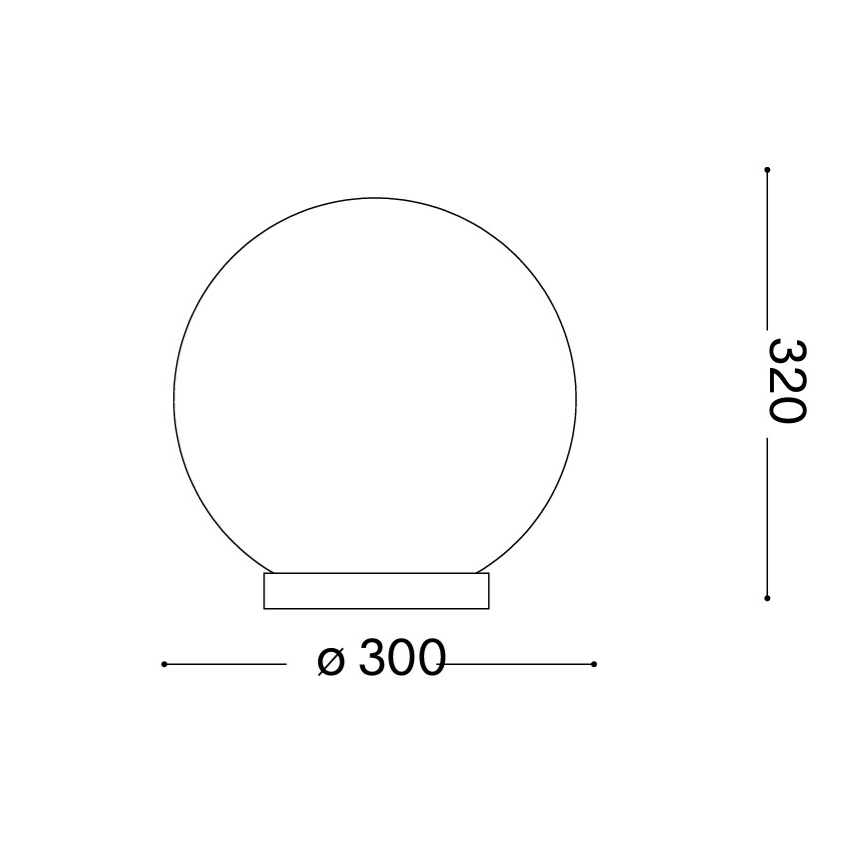 Ideal Lux - Galda lampa MAPA 1xE27/42W/230V Ø 30 cm balta